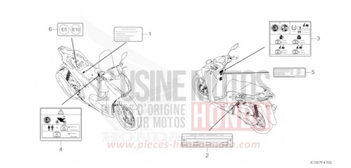 CAUTION LABEL SH350AM de 2021